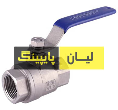 شیر گازی استنلس استیل 1000 وگ رزوه ای دو تیکه استنلس استیل 316 اروپایی